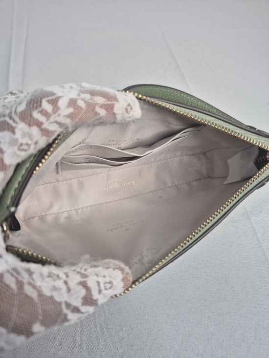 kate spade Olive Green Pebbled Leather Mini Shoulder Bag with Slim Strap NWT